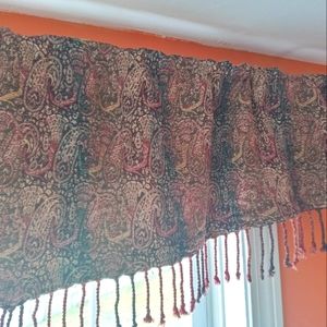 Boho Paisley Fringe Valance